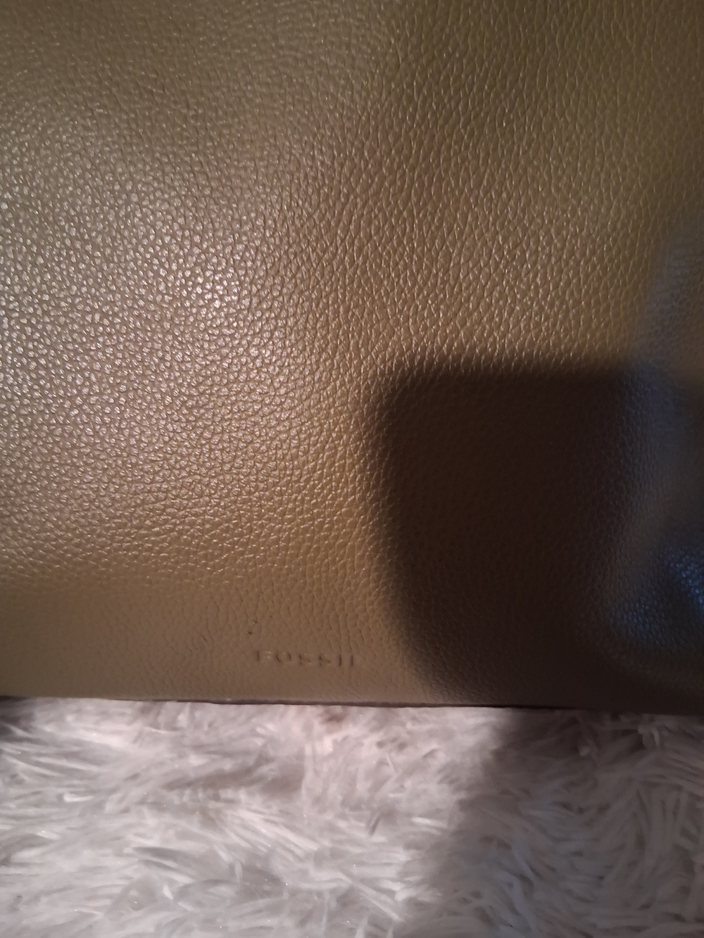 Fossil Olive Green Pebbled Leather Shoulder Bag - Picture 2 of 8